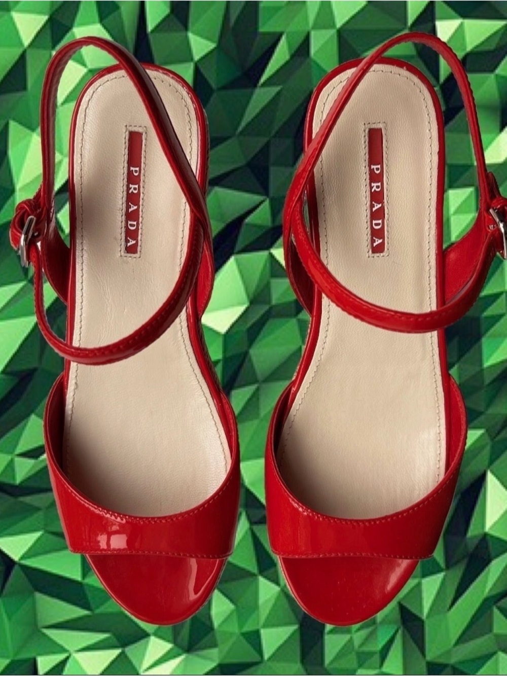 Prada Calzature Donna Vernice 1 Nero sandals